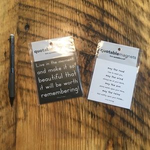 Quotable magnets